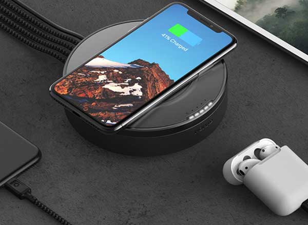nomad hub chargeur-induction iphone x 8 sans fil
