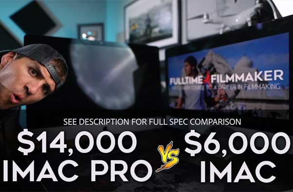 comparatif imac pro imac 5k finalcut pro x fcpx video