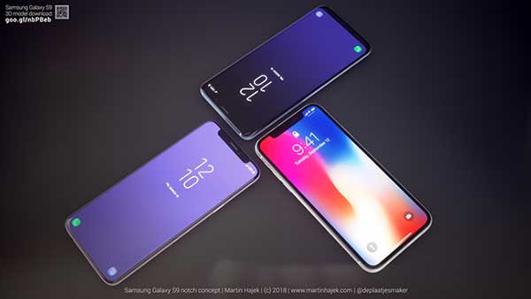concept samsung galaxy encoche iphone x copie