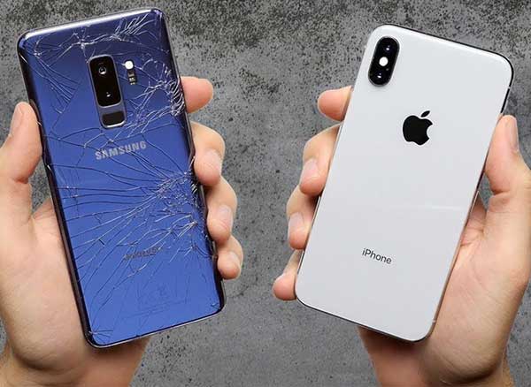 galaxy s9 iphone x test resistance squaretrade