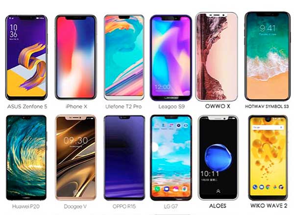 iphone x android encoche clones copies
