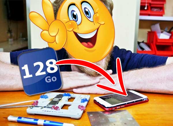 comment remplacer memoire iphone 128go