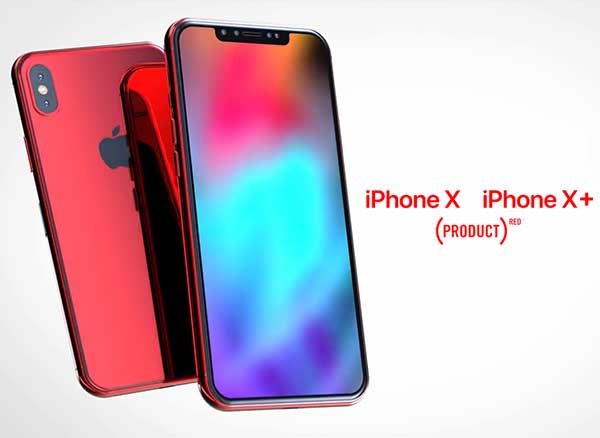 iphone x plus concept product red rouge