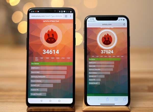 iphone x vs oneplus 6 compatif video test