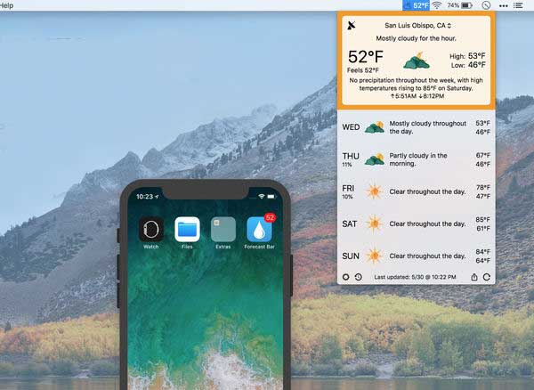 Forecast Bar Mac iPhone