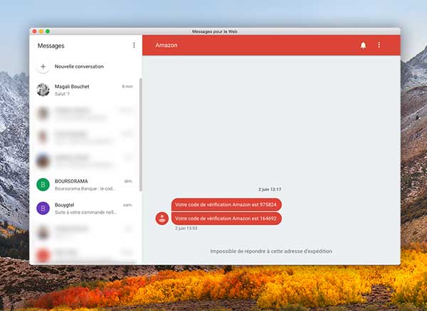 android messages client mac non officiel gratuit
