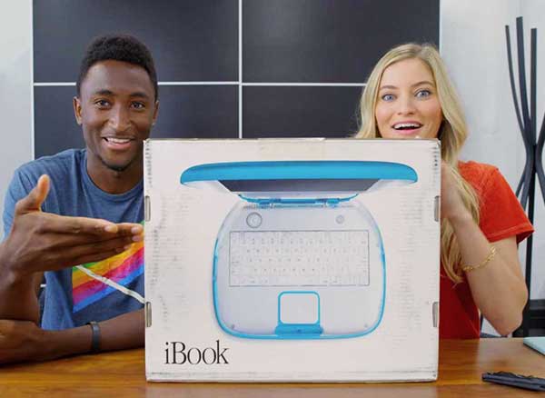 deballage ordinateur portable apple ibook g3 original ijustine Mkbhd