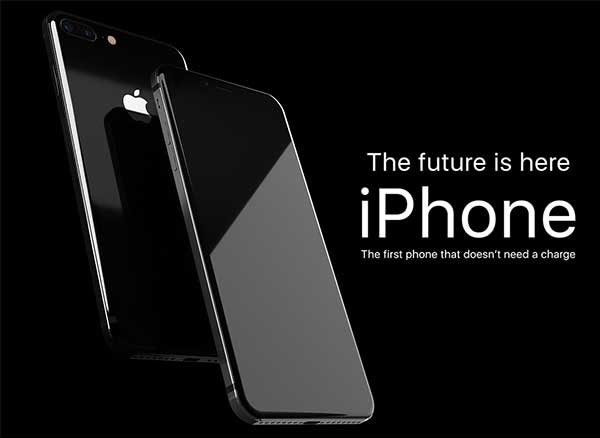 iphone concept sans encoches solaire fil x 9 plus