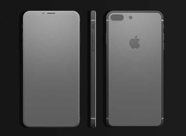 iphone concept sans encoches solaire fil x 9 plus