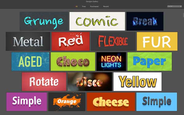 belight software text design letters macos mac