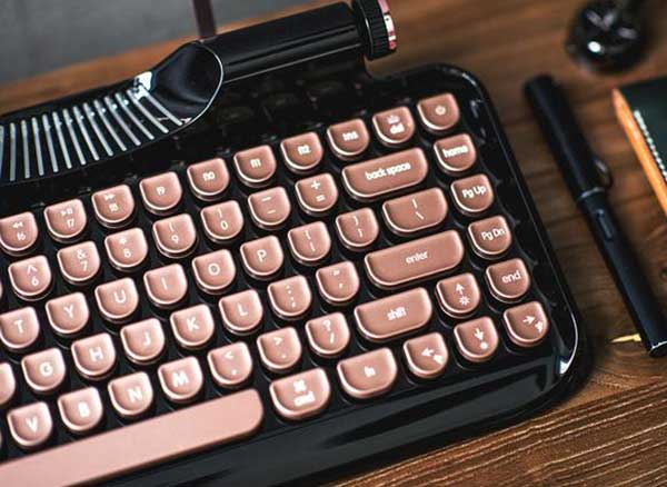 rymek clavier mecanique retro bluetooth led iphone ipad mac