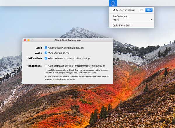 silent start macos mac gratuit