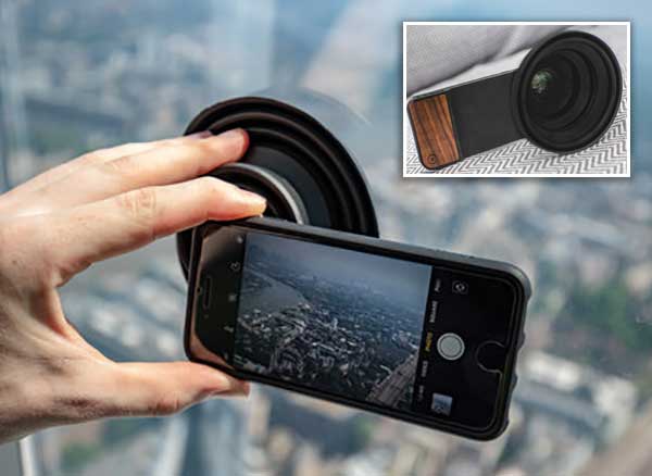 ultimate lens hood ventouse photo vitre iphone dslr