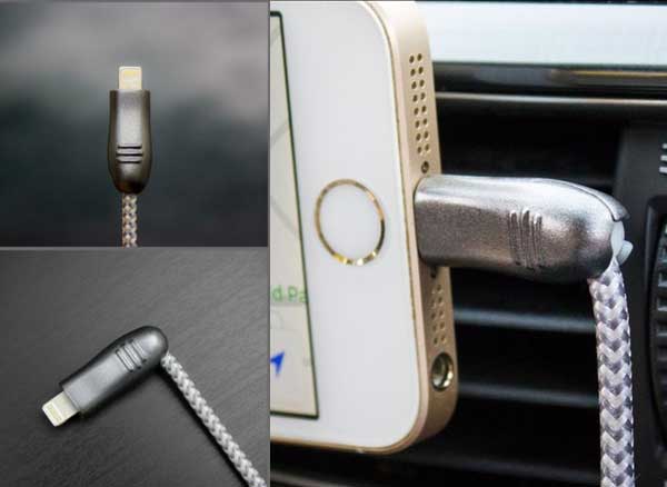 usb93 cable lightning incassable connecteur orientable