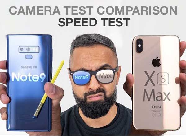 comparatif iphone xs max galaxy note 9 photo vitesse