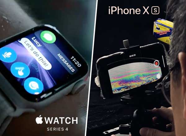 pub iphone xs apple watch serie 4 video photo