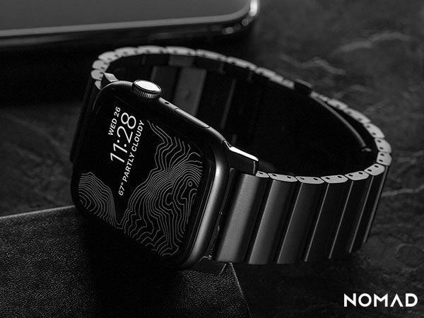 nomad bracelet maillons titanium montre apple watch 3 - Bracelet en Titane à Maillons Massifs pour Apple Watch 4 (images)