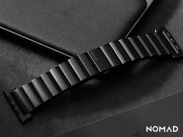 nomad bracelet maillons titanium montre apple watch 4 - Bracelet en Titane à Maillons Massifs pour Apple Watch 4 (images)