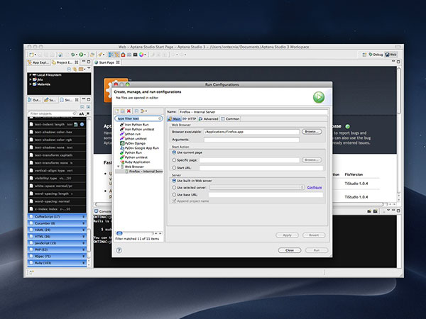 Aptana Studio 3 macos