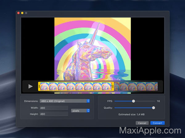 gifski macos mac 2 - Gifski Mac Convertit vos Vidéos en Image GIF Animée HD (gratuit)
