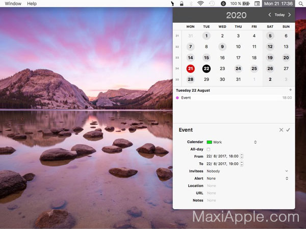 popCalendar pour Mac
