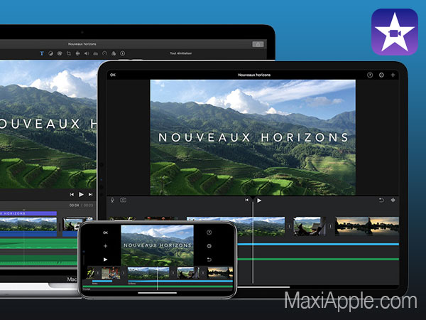 iMovie pour Mac, iPhone et iPad