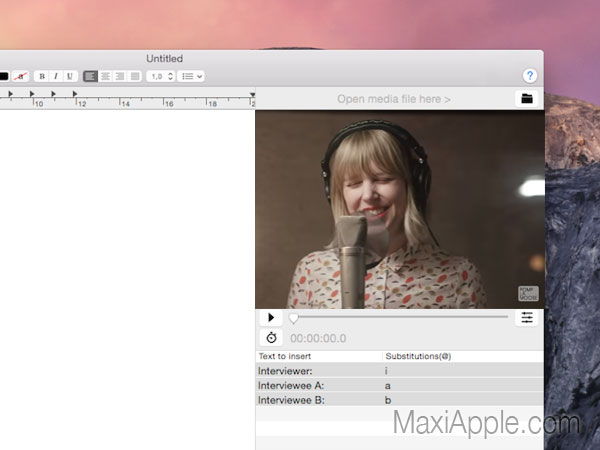 Logiciel de Transcriptions pour macOS