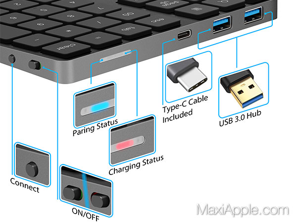 pavé numerique sans fil ios macos android pc