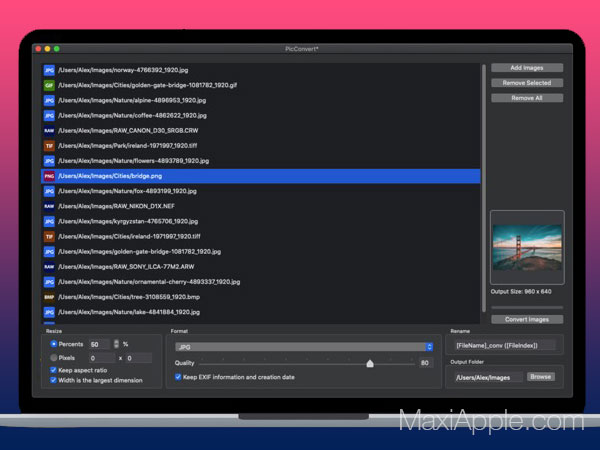 convertisseur d'images macos