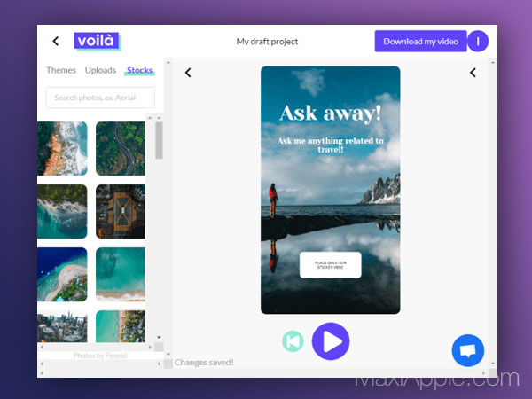 voila.video webapp stories instagram