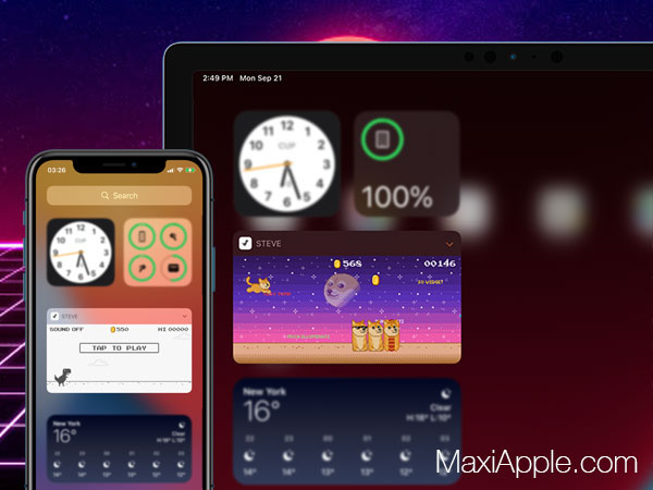 Jeu Steve Widget Game iPhone iPad