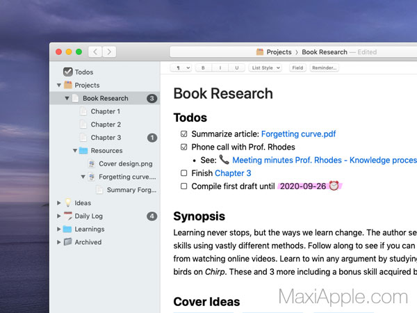 Life Notes Mac