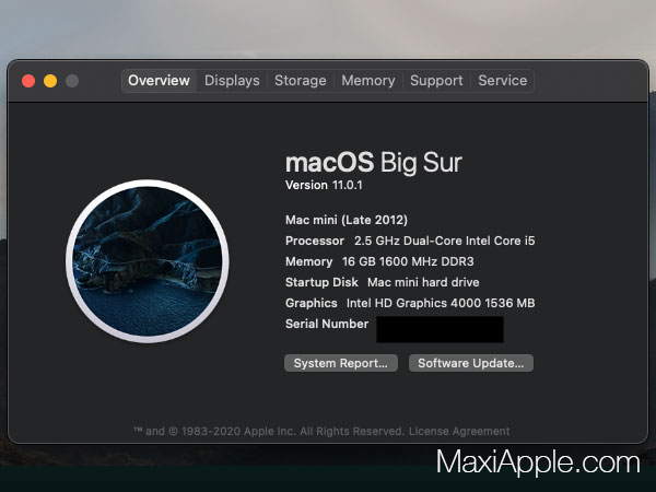 installer macos 11 big Mac non Supportés