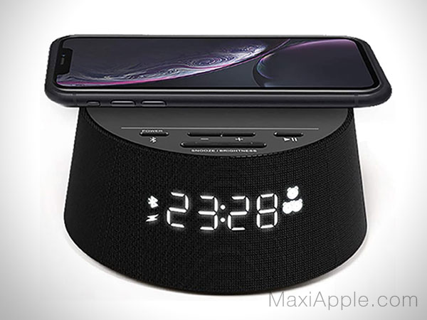 Radio Réveil avec chargeur induction et enceinte bluetooth iphone android