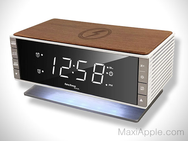 Radio Réveil avec chargeur induction et enceinte bluetooth iphone android