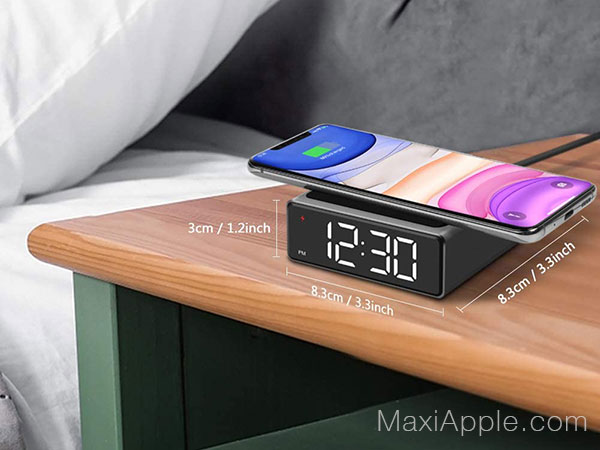 Radio Réveil avec chargeur induction et enceinte bluetooth iphone android
