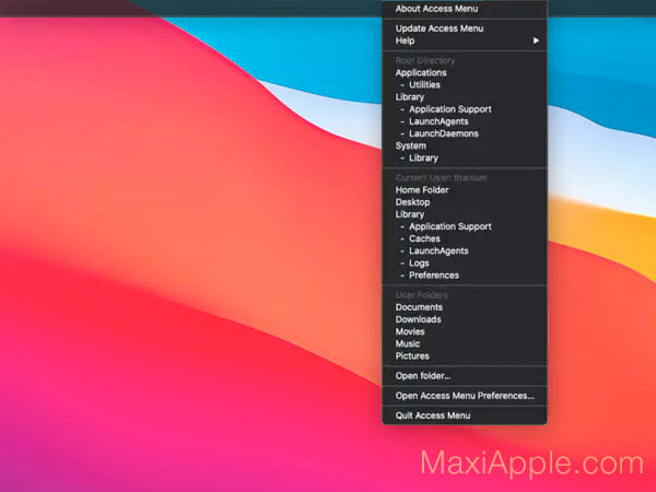 Access Menu Mac