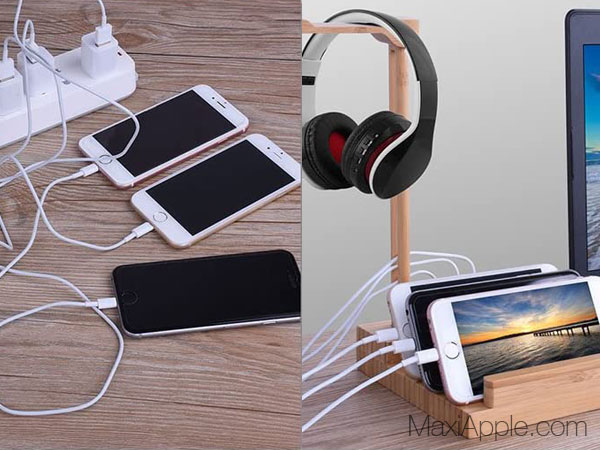 Accroche casque audio avec hub usb
