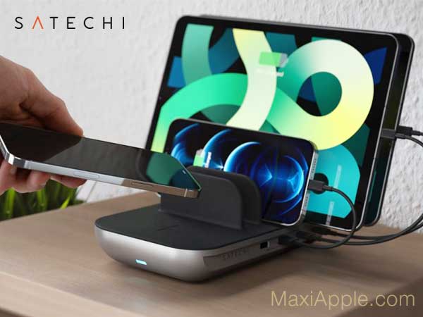 satechi dock5 station chargeur induction iphone ipad airpods 02 - Station Satechi Dock5, Recharger 2 iPhone, 2 iPad, 2 AirPods (video)