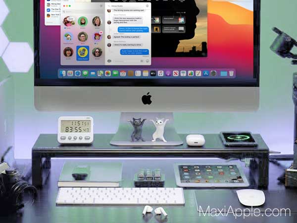 Support D'écran Universel Blanc Avec Ports USB Et Son - Pour PC, Mac, Imprimante - NEUF