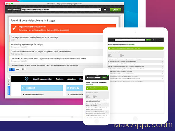 CheckSite macOS iPhone iPad