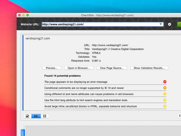 CheckSite macOS iPhone iPad