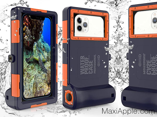 SHELLBOX Coque universelle pour smartphone Etui étanche professionnel 2ème génération (15 mètres) - Orange - Acheter sur