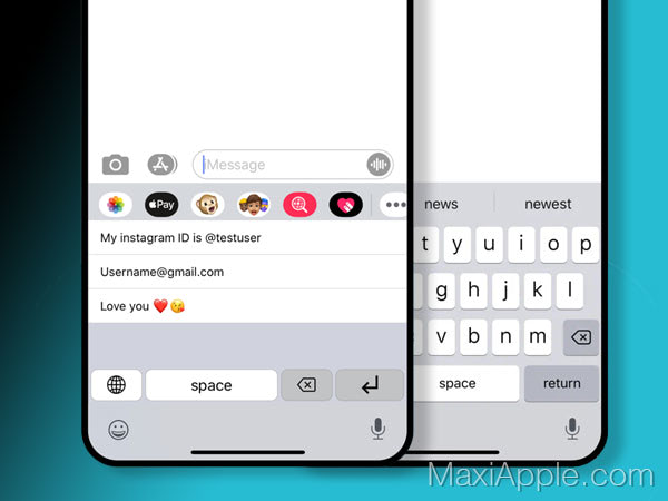 Paste Keyboard iPhone iOS