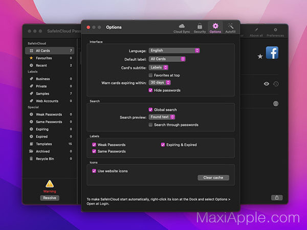 SafeInCloud macOS iPhone Windows Android