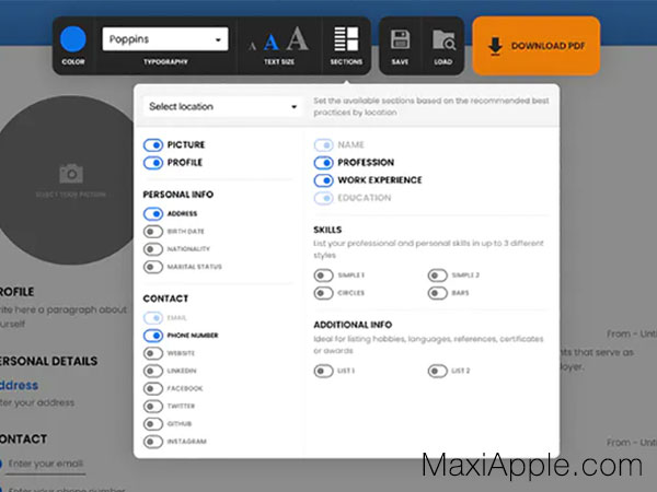 ResumeMaker Online 2 Webapp Mac PC