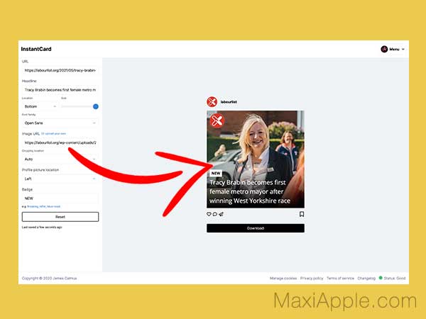 InstantCard webapp mac pc ios android