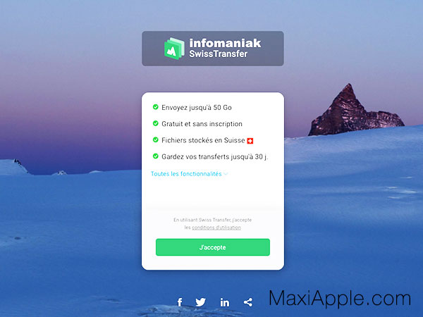 SwissTransfer Infomaniak gratuit