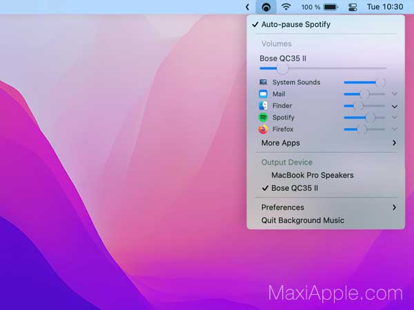BackgroundMusic macOS
