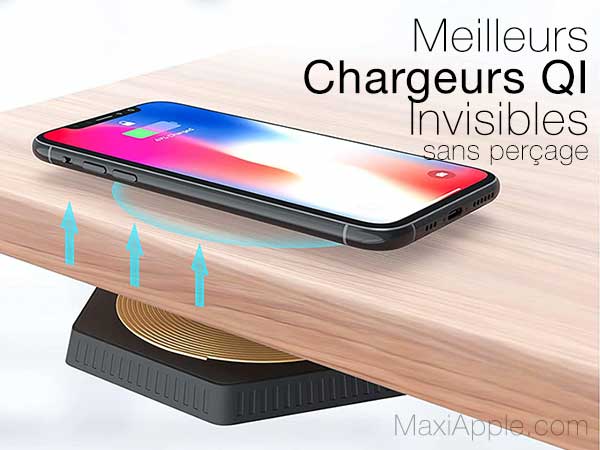 chargeur qi sans trou percer iphone ipad smartphone